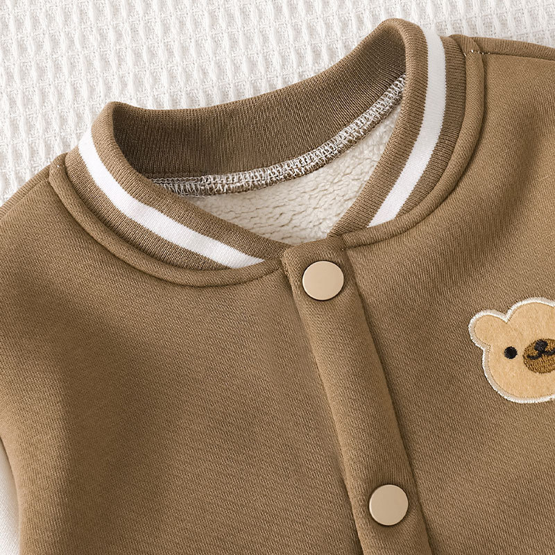 Children Fleece Baseball Jacke - Toddler Boy Winter Fleece Jacket ulasan dan harga