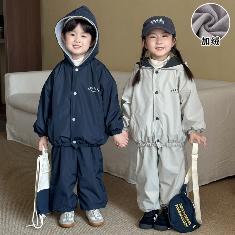 Boy Girl Hood 2piece Set Baby  - Toddler Boy Winter Fleece Jacket ulasan dan harga