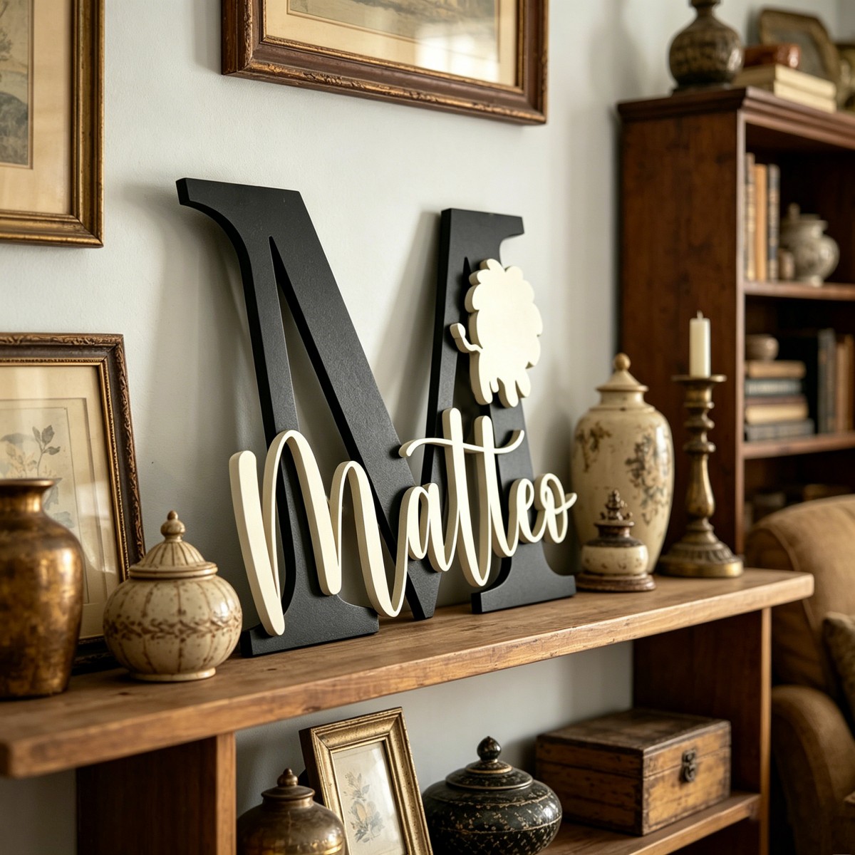 1Pc Custom Lion Name & Initial - Nursery ulasan dan harga