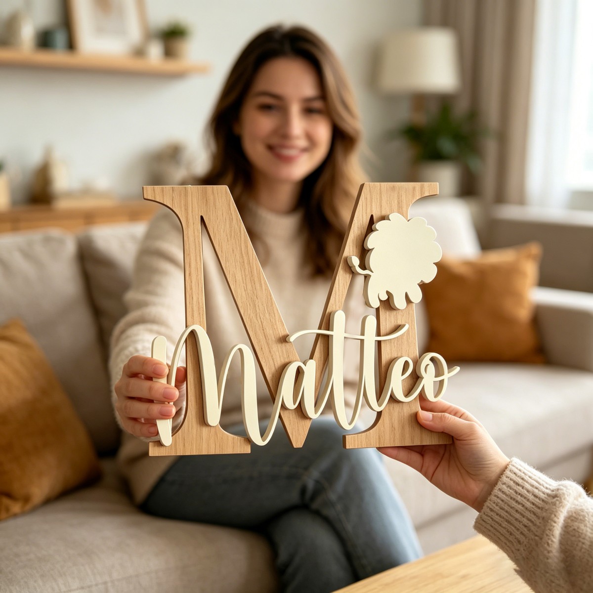 1Pc Custom Lion Name & Initial - Nursery ulasan dan harga