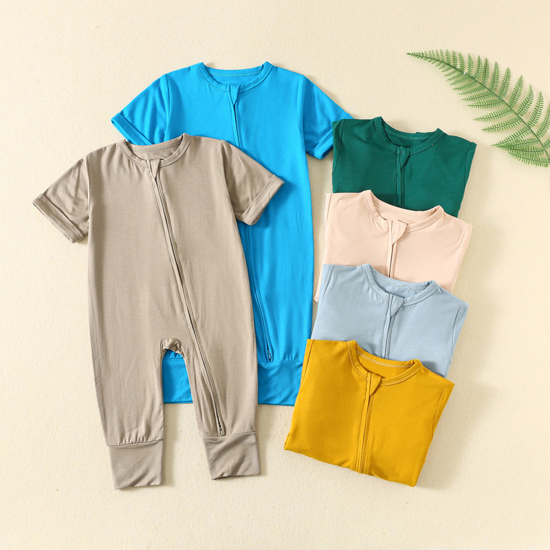 Somenie INS Style Baby Bamboo  - Cotton Baby Onesies Zipper ulasan dan harga