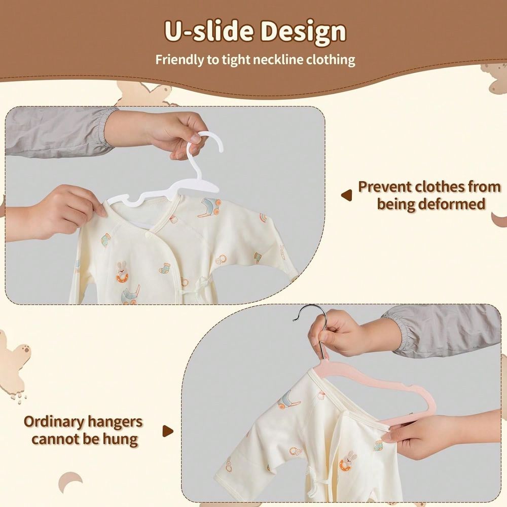 70 100 Pack Kids Hangers Plast - Baby Clothes ulasan dan harga