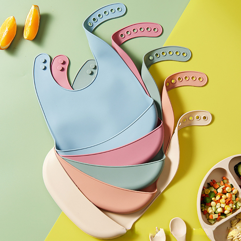 Baby Silicone Bibs Babies Wate - Waterproof Baby Bibs Silicone ulasan dan harga
